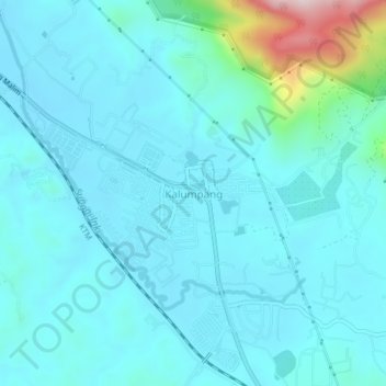 Carte topographique Kalumpang, altitude, relief