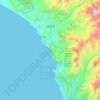 Carte topographique Los Lobos, altitude, relief