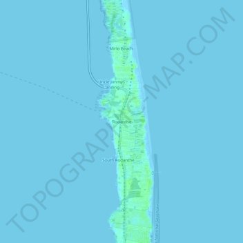 Carte topographique Rodanthe, altitude, relief