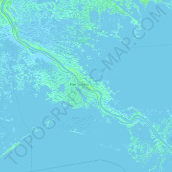 Carte topographique Pointe A La Hache Relief Outlet, altitude, relief