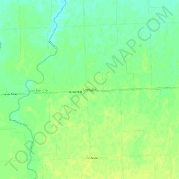 Carte topographique Lewisville, altitude, relief