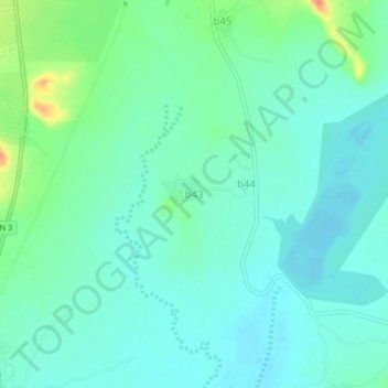Carte topographique b43, altitude, relief