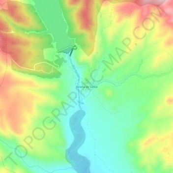 Carte topographique Beleña de Sorbe, altitude, relief