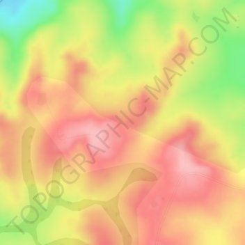 Carte topographique Adamawa Plateau, altitude, relief