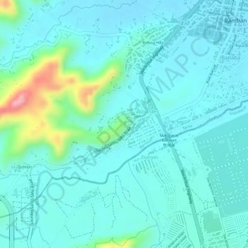 Carte topographique Lourdes Grotto, altitude, relief
