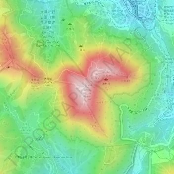 Carte topographique Mount Parker, altitude, relief