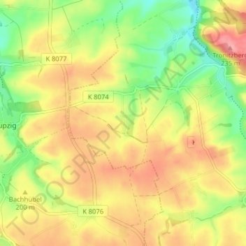 Carte topographique Niederstößwitz, altitude, relief