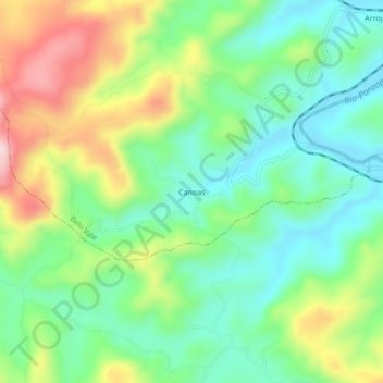 Carte topographique Canoas, altitude, relief