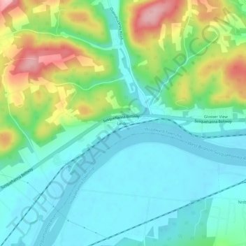 Carte topographique Linden, altitude, relief
