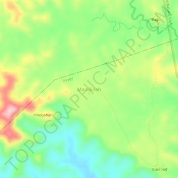 Carte topographique Manlilinab, altitude, relief