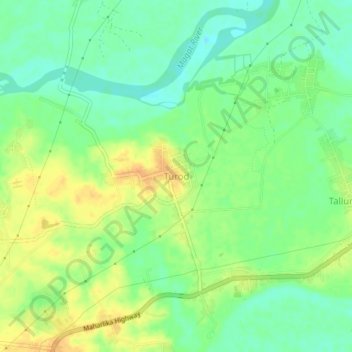 Carte topographique Turod, altitude, relief