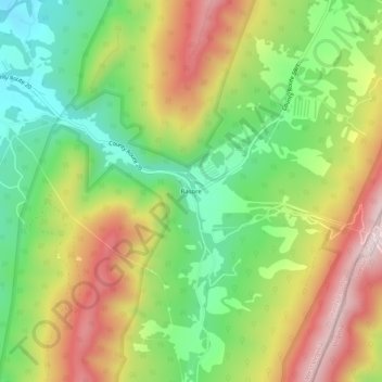 Carte topographique Basore, altitude, relief