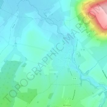 Carte topographique Le Clou, altitude, relief