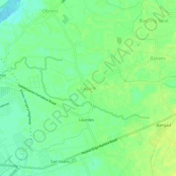 Carte topographique Lagare, altitude, relief