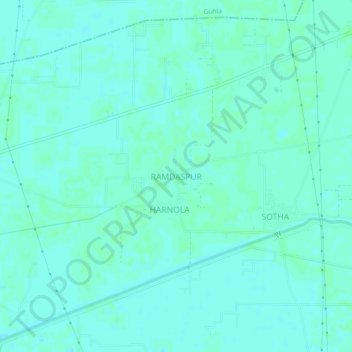 Carte topographique RAMDASPUR, altitude, relief