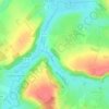 Carte topographique Au-dessus de Colom, altitude, relief
