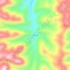 Carte topographique Clear Creek, altitude, relief