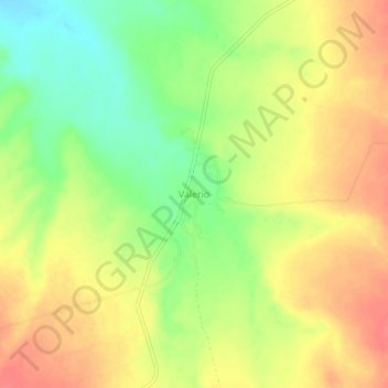 Carte topographique Valerio, altitude, relief