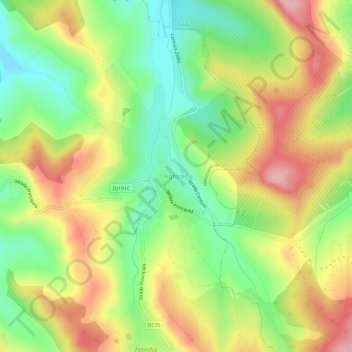 Carte topographique Aghireș, altitude, relief