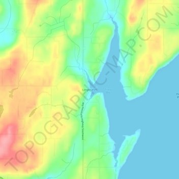 Carte topographique Longbranch, altitude, relief