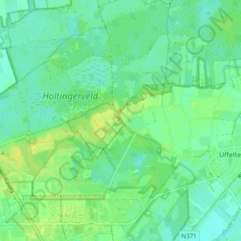 Carte topographique Holtinge, altitude, relief