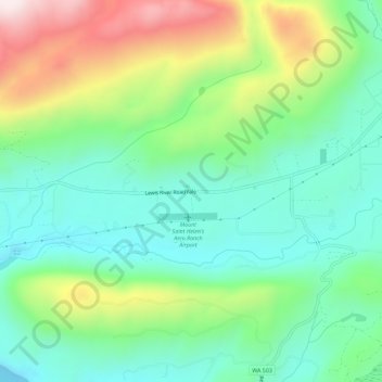 Carte topographique Yale, altitude, relief