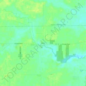 Carte topographique Franks, altitude, relief