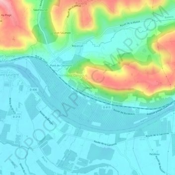 Carte topographique France, altitude, relief