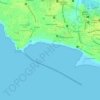 Carte topographique Kollam Port, altitude, relief