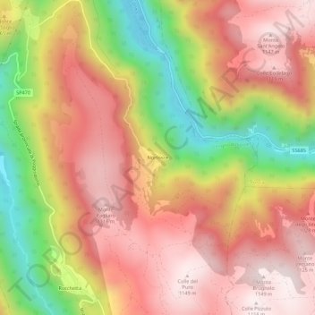 Carte topographique Nortosce, altitude, relief