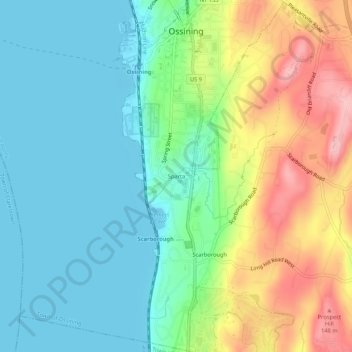 Carte topographique Sparta, altitude, relief