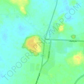 Carte topographique Al Farafra Oasis, altitude, relief