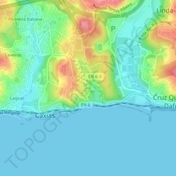 Carte topographique Alto da Boa Viagem, altitude, relief