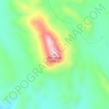 Carte topographique Roys Peak, altitude, relief