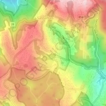 Carte topographique Valima, altitude, relief