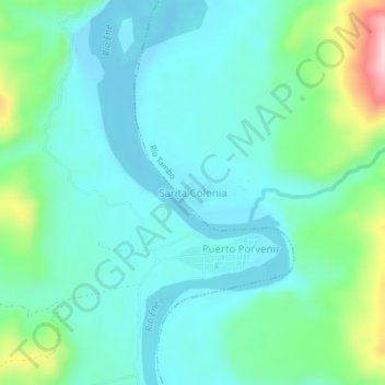 Carte topographique Sarita Colonia, altitude, relief