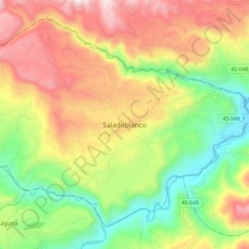 Carte topographique Saladoblanco, altitude, relief