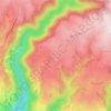 Carte topographique La Bastide d'Aubrac, altitude, relief