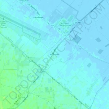 Carte topographique Montaletto, altitude, relief