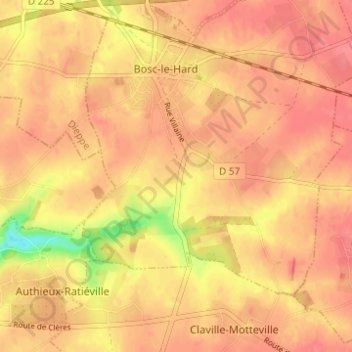 Carte topographique La Rue Villaine-Sud, altitude, relief