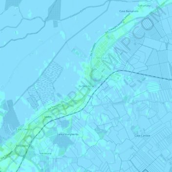 Carte topographique Ex Distilleria, altitude, relief