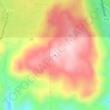 Carte topographique Mount Olympus, altitude, relief