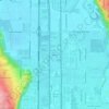 Carte topographique Meredith, altitude, relief