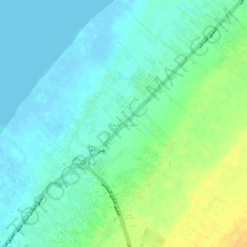 Carte topographique Sidi Khalifa, altitude, relief