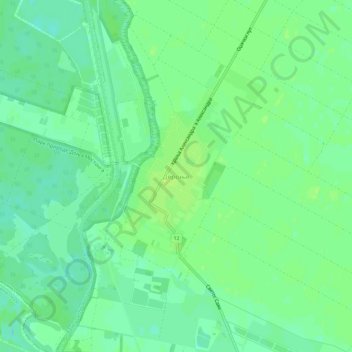 Carte topographique Deronje, altitude, relief