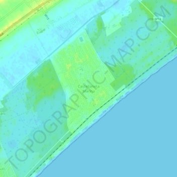 Carte topographique Castellaneta Marina, altitude, relief