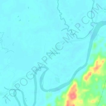 Carte topographique Vohiboazo, altitude, relief