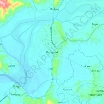 Carte topographique Bangued, altitude, relief
