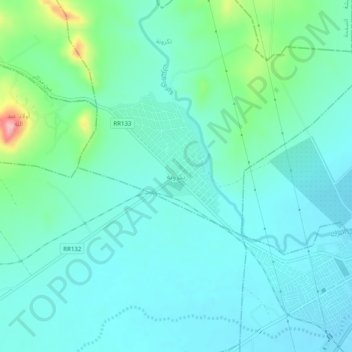 Carte topographique Takrouna, altitude, relief