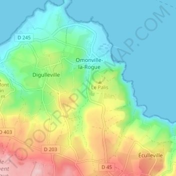 Carte topographique La Carrière, altitude, relief
